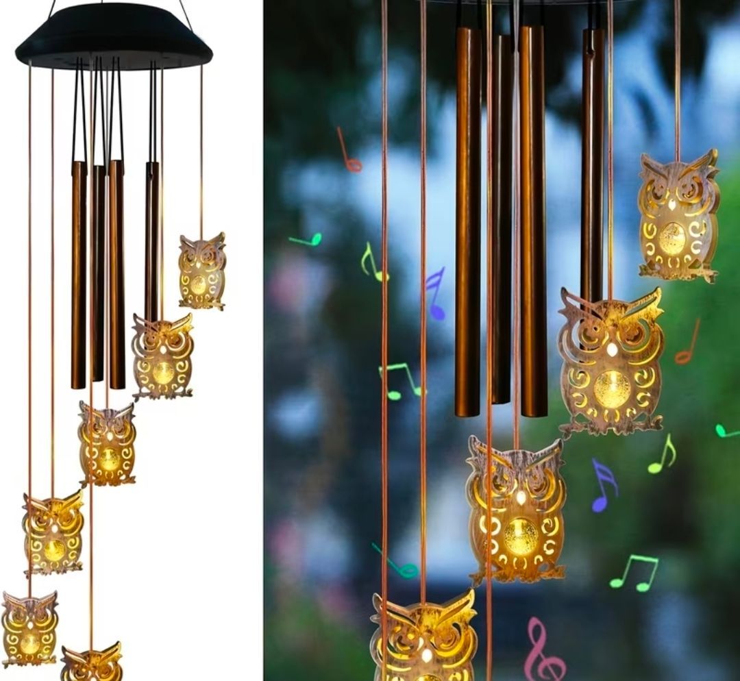 Outdoor Solar-Powered Wind Chimes
