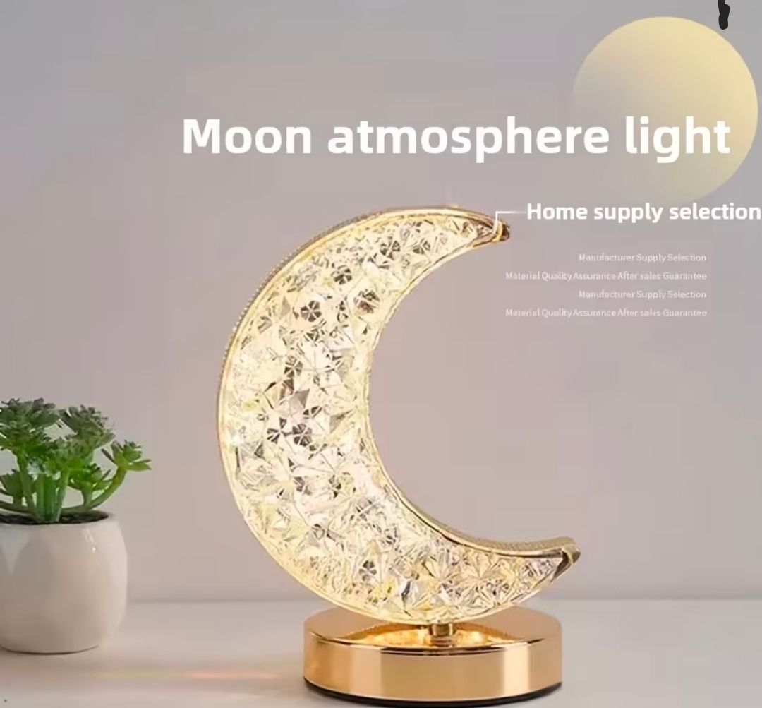 Crystal Table Lamp, Moon