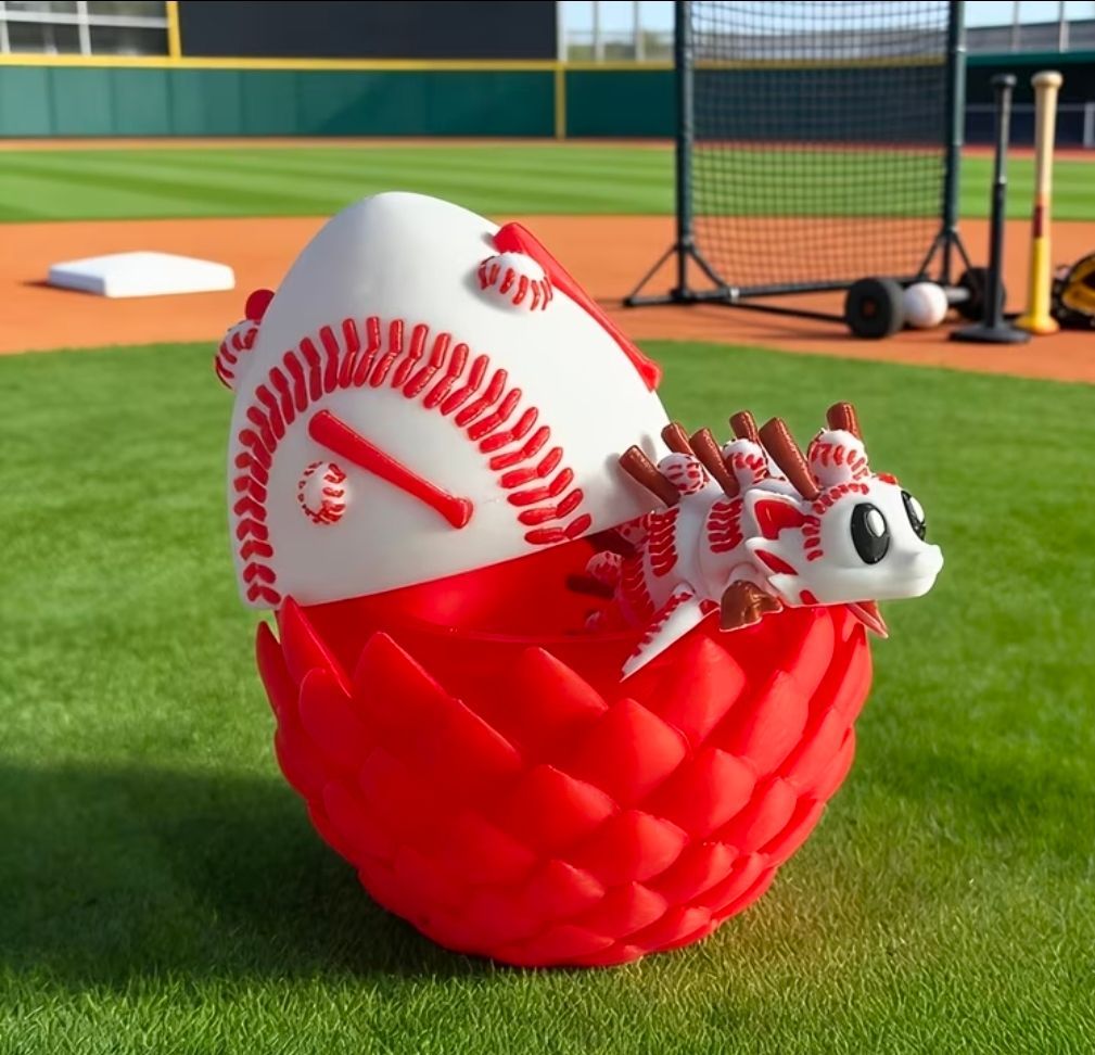 3D Printed Cute and Adorable Baseball Dragon