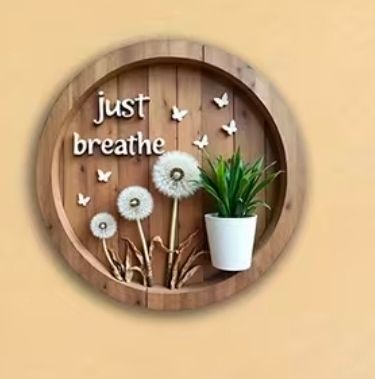 Just Breathe acrylic iron on