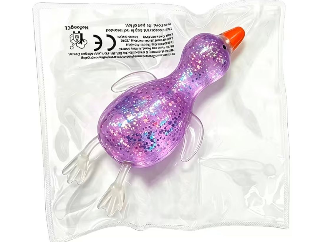 Squishy Tabba Glitter Duck, Purple
