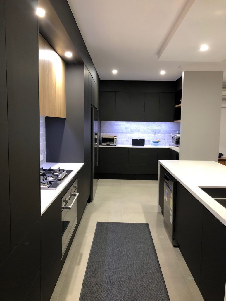 Polytec Venette Cinder Modern Kitchen — Kitchen Designer in Gosford, NSW