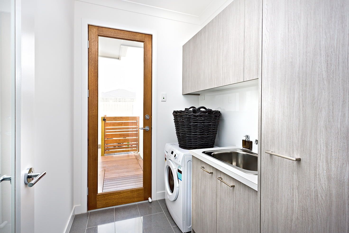 Laundry Room With Cabinets — Laundry Renovations in Charmhaven, NSW