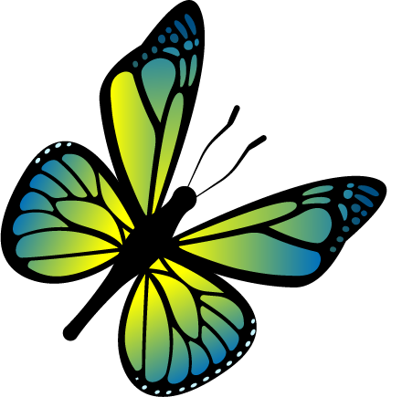 Logo met een vlinder en de tekst 