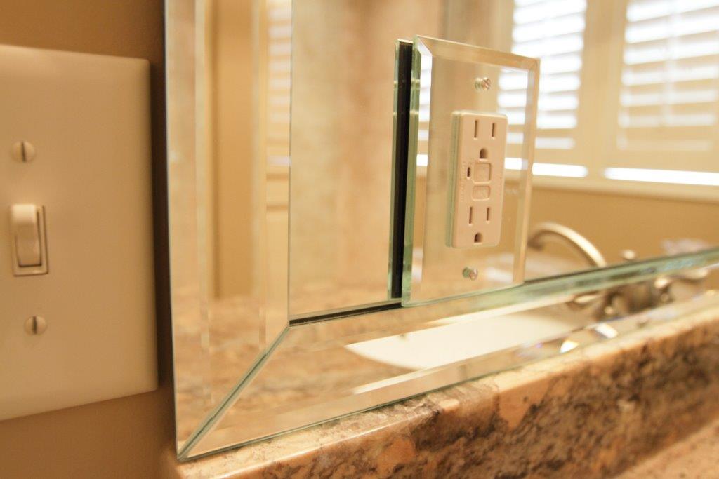 Restroom Mirror — Mirror with Glass Outlet in Opelika, AL
