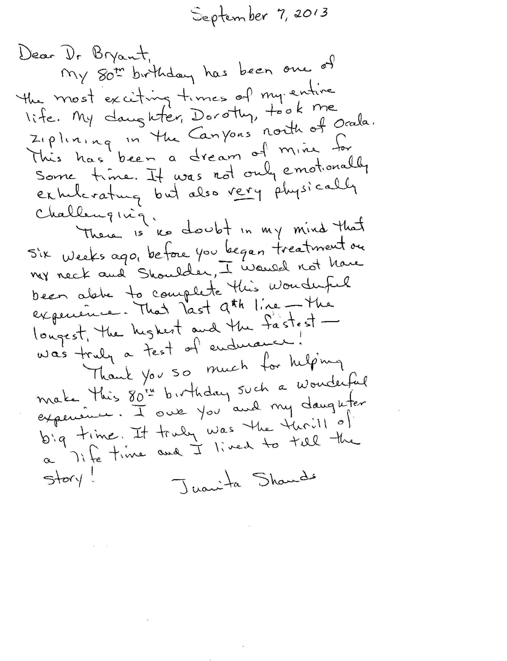 Handwritten letter addressed to 