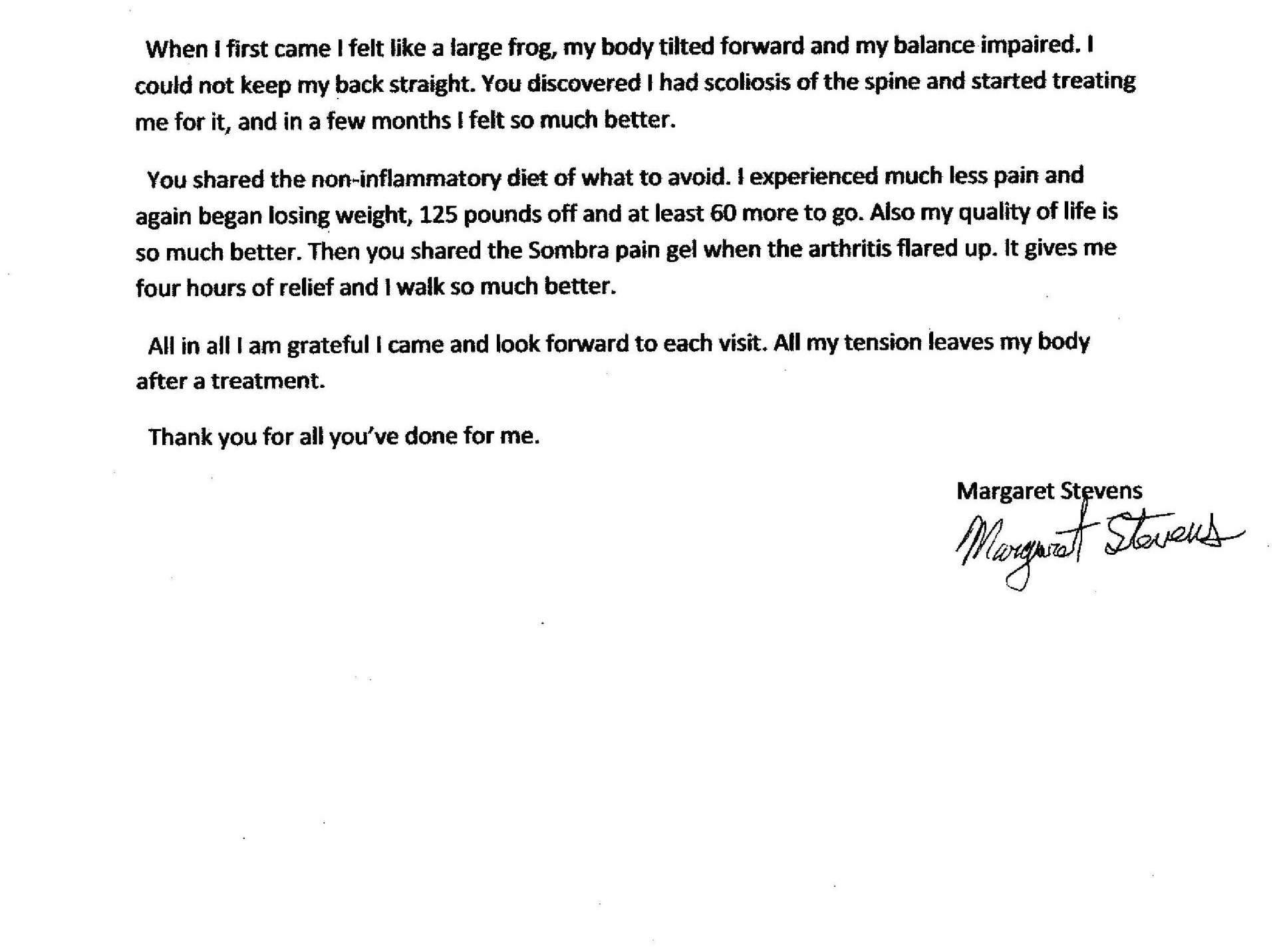 Handwritten letter on white paper, dated 8/2/2013, with a signature.