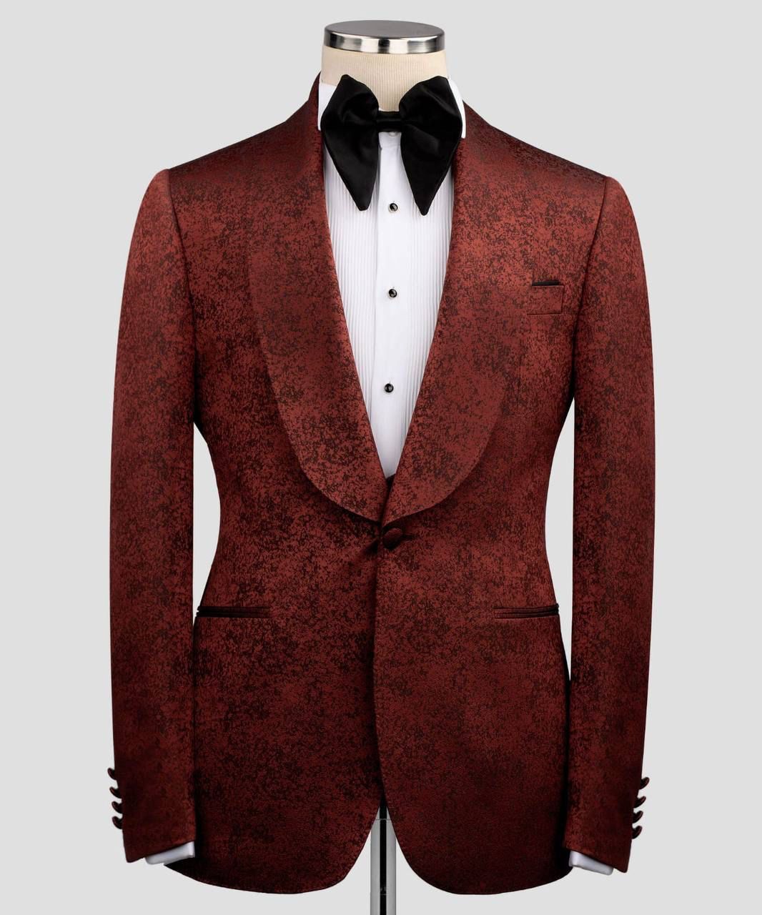 ORIGINAL MILANO –3Pcs Burgundy Signature Tuxedo