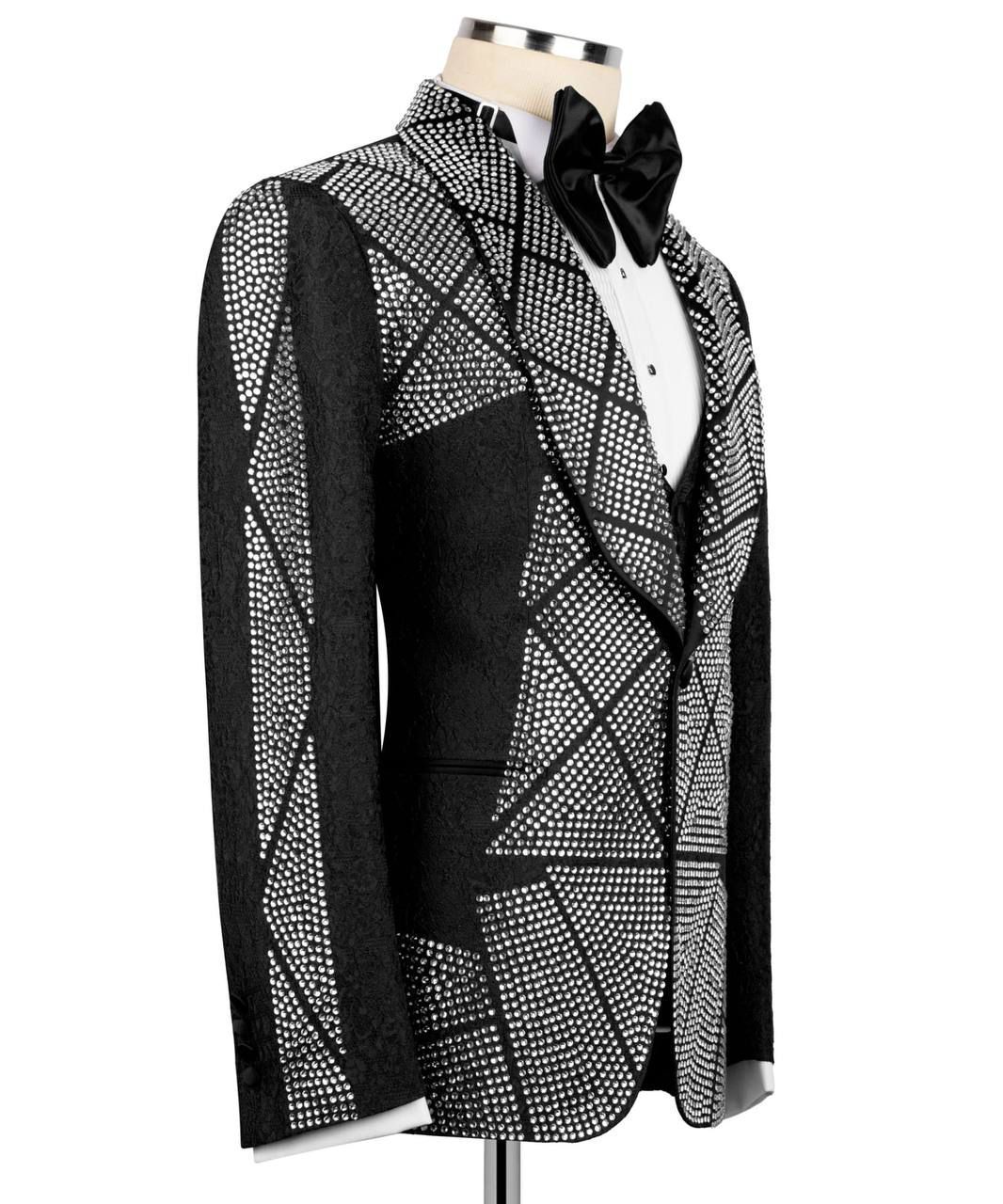 ORIGINAL MILANO –3Pcs Midnight Diamond Geometric Tuxedo