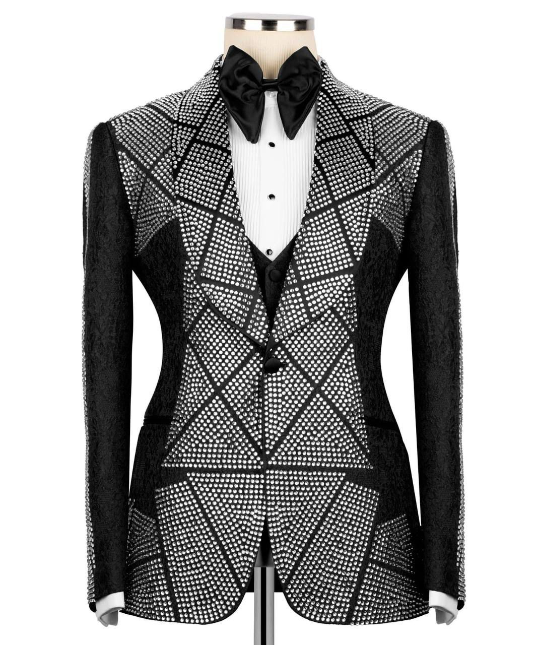 ORIGINAL MILANO –3Pcs Midnight Diamond Geometric Tuxedo