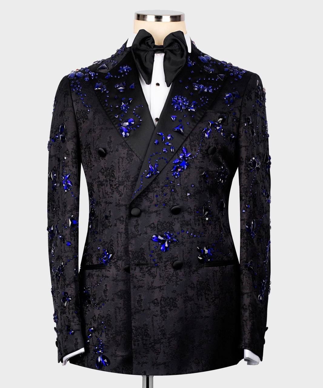 ORIGINAL MILANO – Midnight Sapphire Crystal Couture Tuxedo