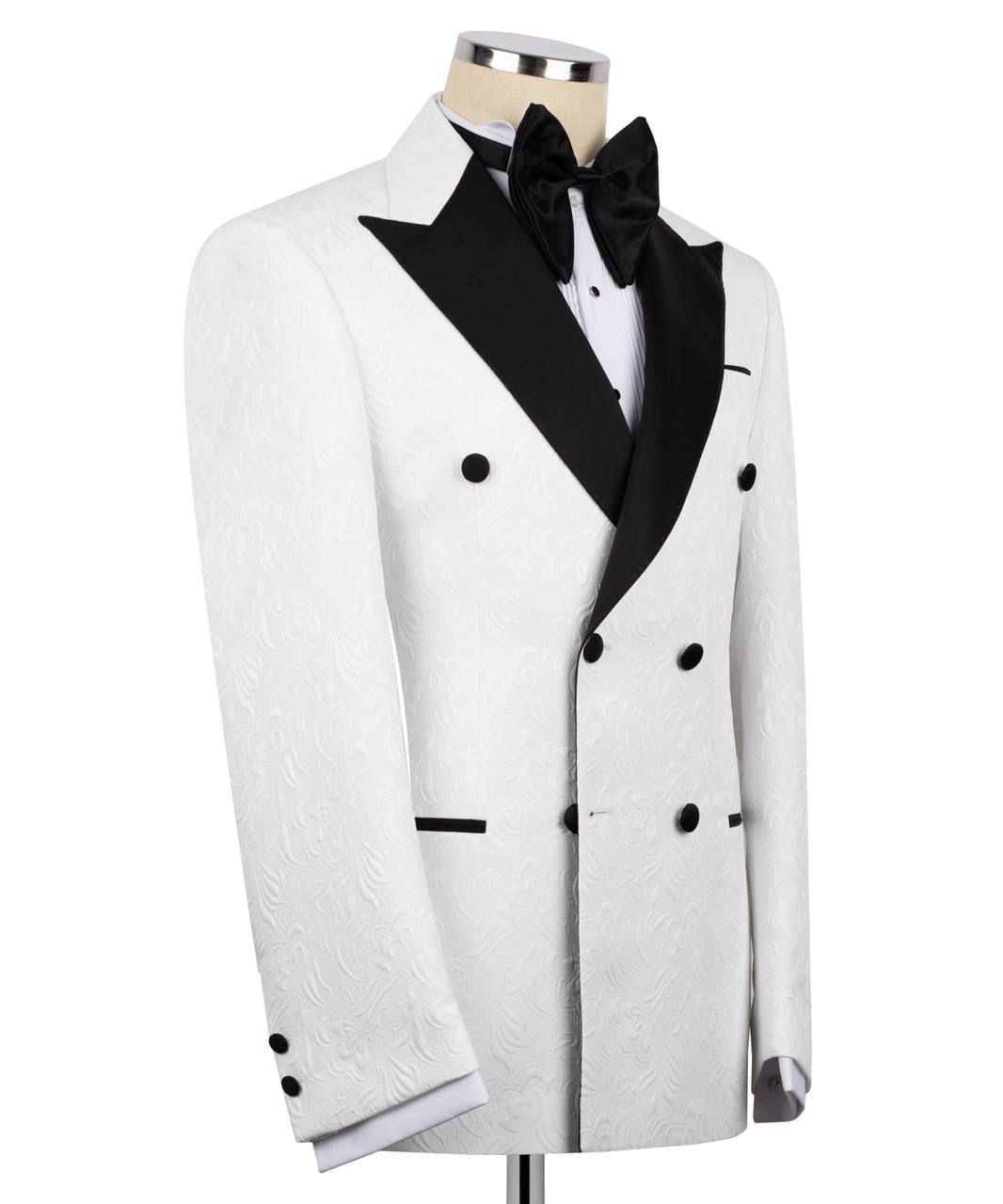 ORIGINAL MILANO –2Pcs White Prestige Double-Breasted Tuxedo