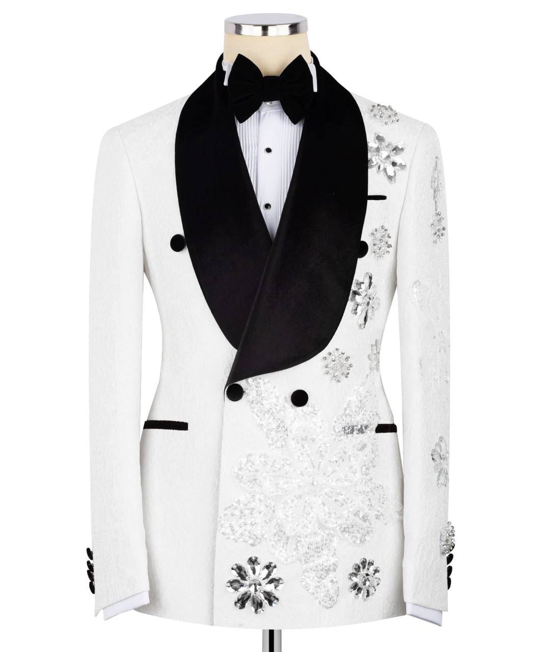 ORIGINAL MILANO –2Pcs White Royal Crystal Tuxedo