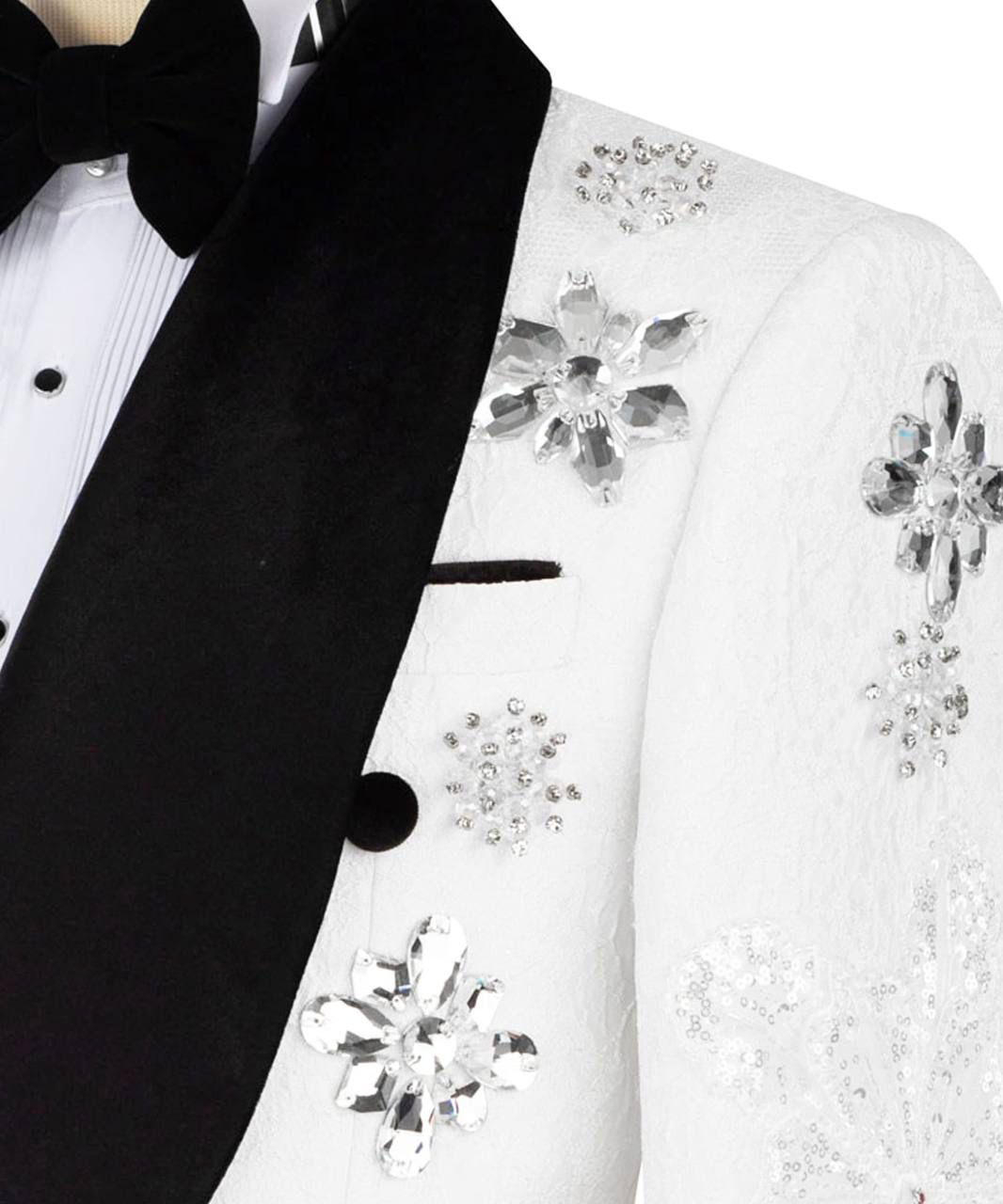 ORIGINAL MILANO –2Pcs White Royal Crystal Tuxedo