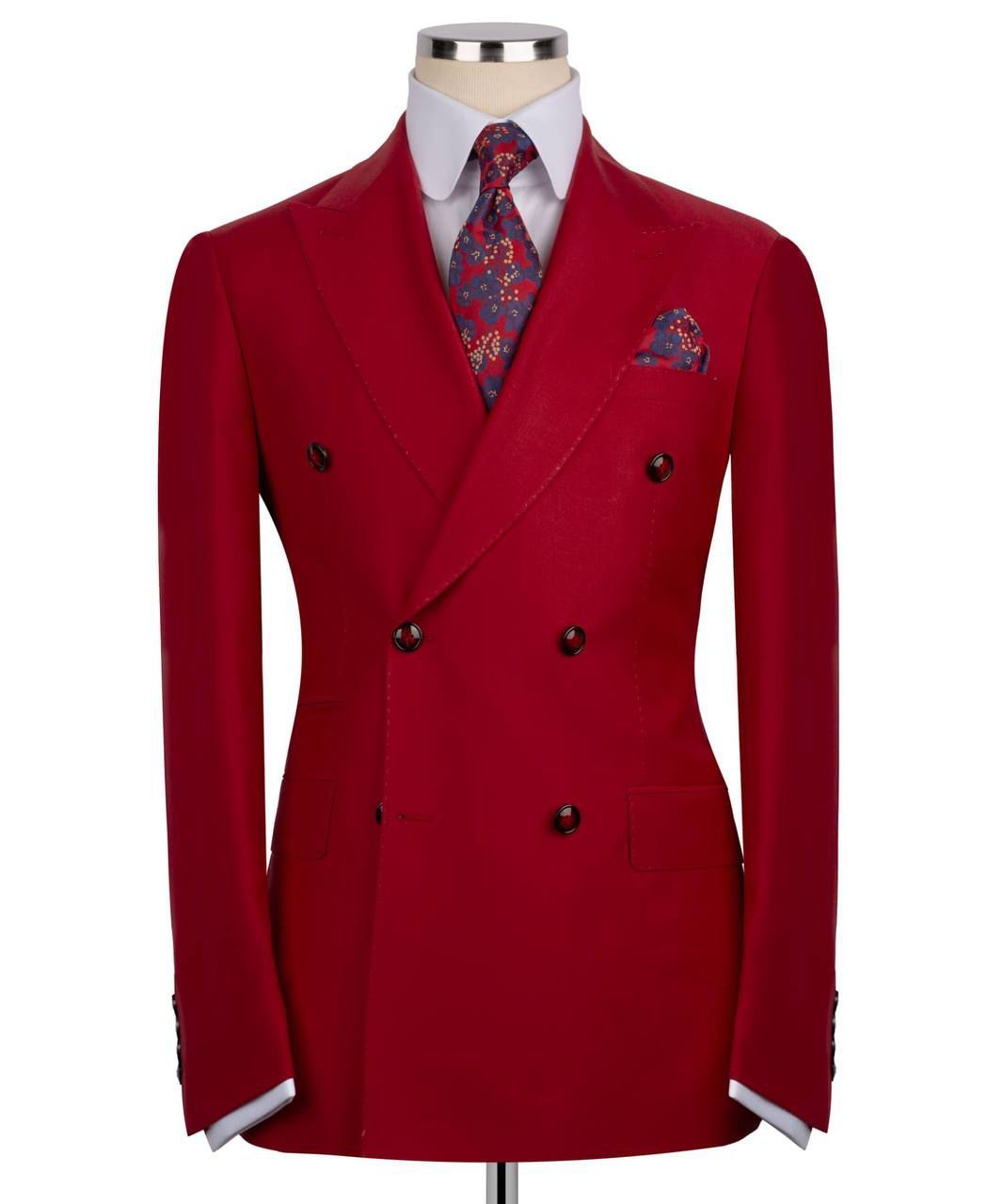 ORIGINAL MILANO –2Pcs Signature Red Italian Double-Breasted Suit