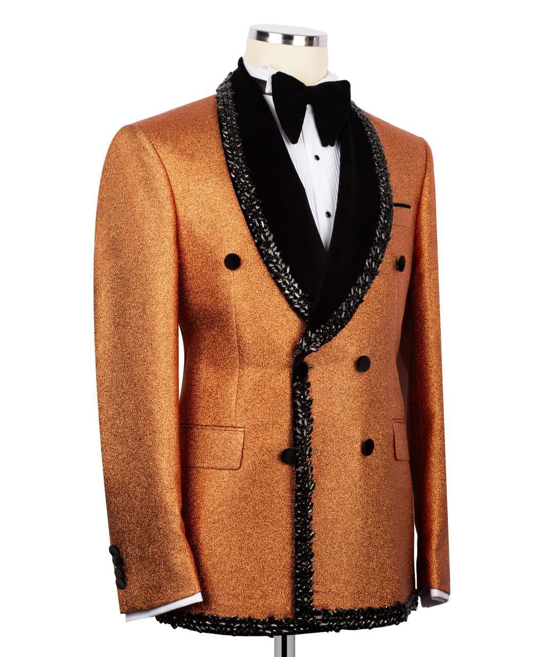 ORIGINAL MILANO –2Pcs Copper Gold Luxury Double-Breasted Tuxedo