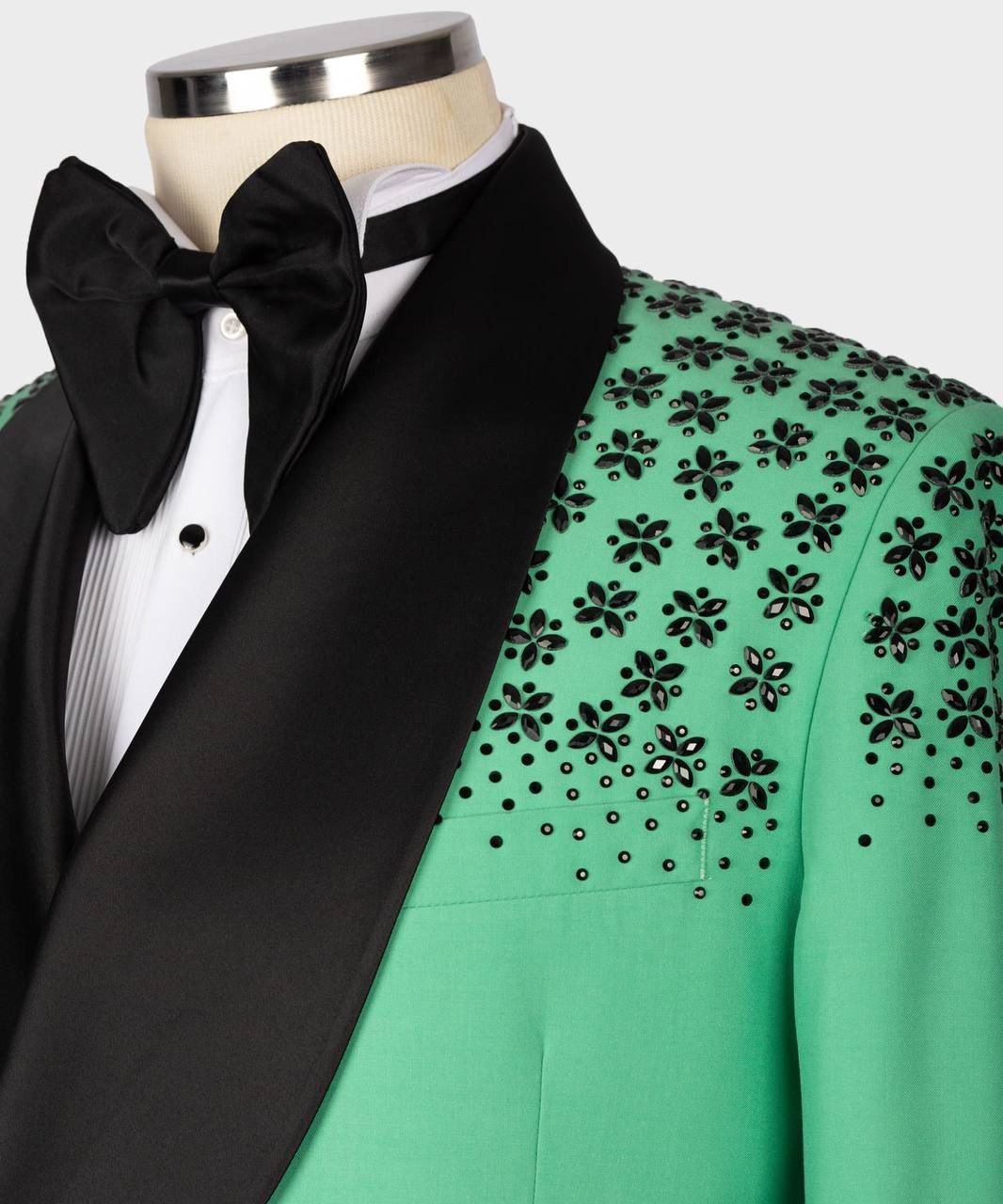 ORIGINAL MILANO –2pcs Emerald Green Crystal Accent Tuxedo