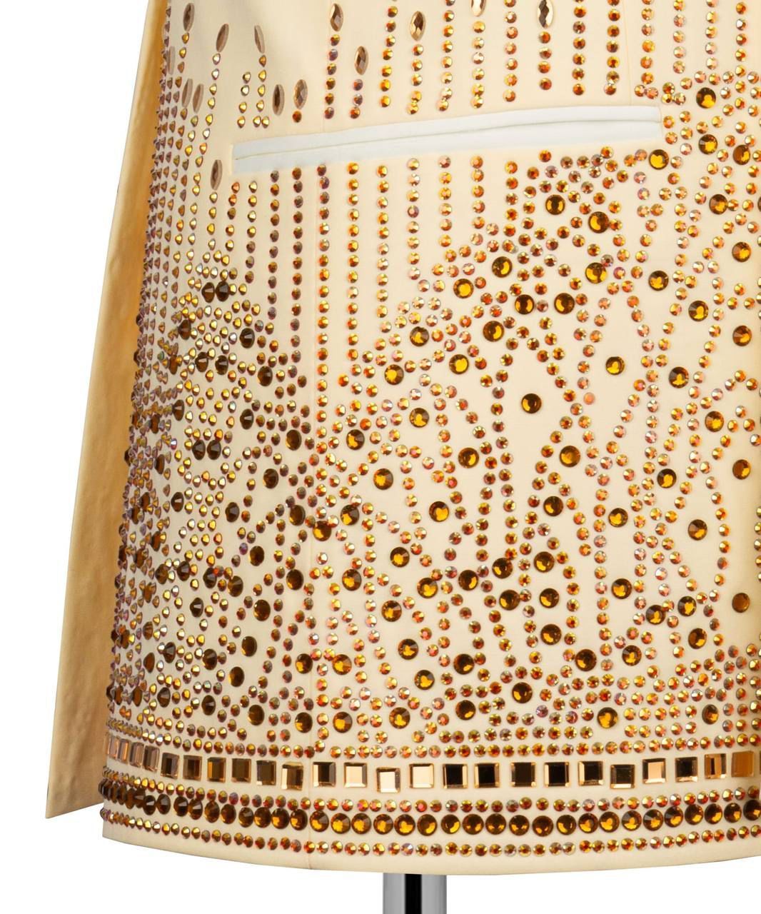 ORIGINAL MILANO –2Pcs Ivory & Gold Crystal Couture Tuxedo