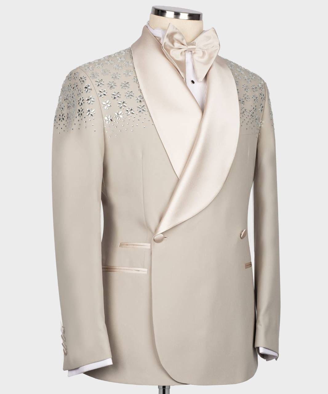 ORIGINAL MILANO –2Pcs Champagne Crystal Elegance Tuxedo