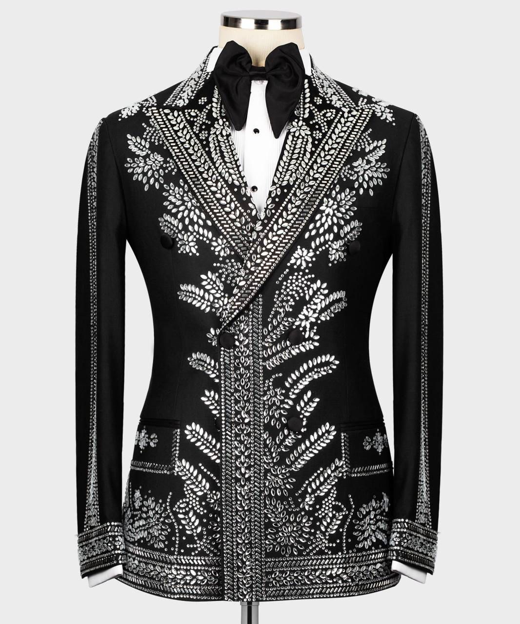 ORIGINAL MILANO – Black & Silver Crystal Regal Tuxedo