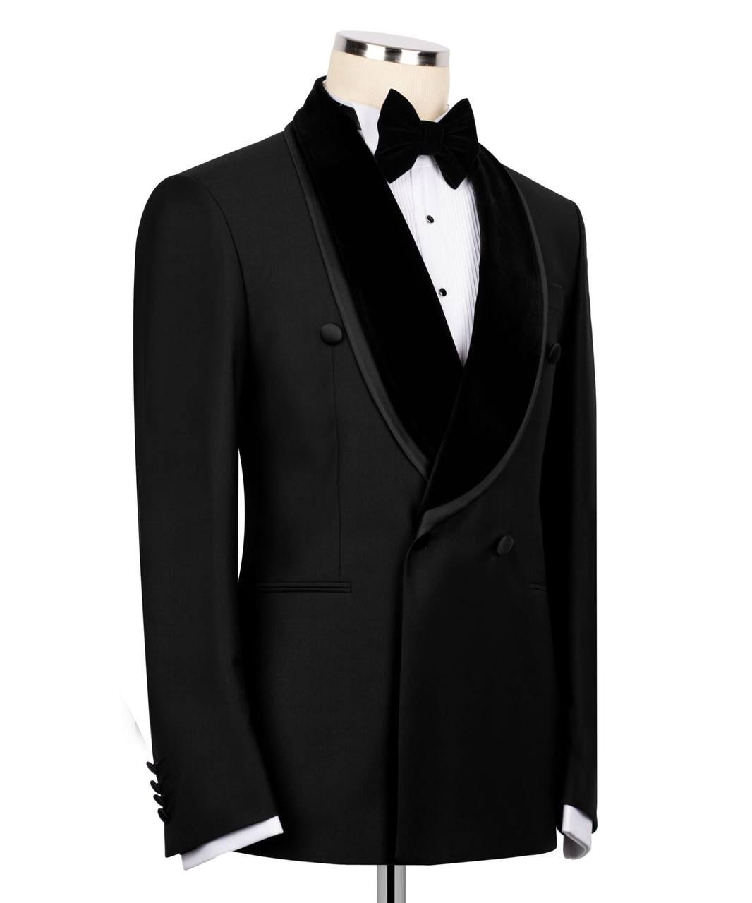 ORIGINAL MILANO –2Pcs Midnight Velvet Shawl Tuxedo