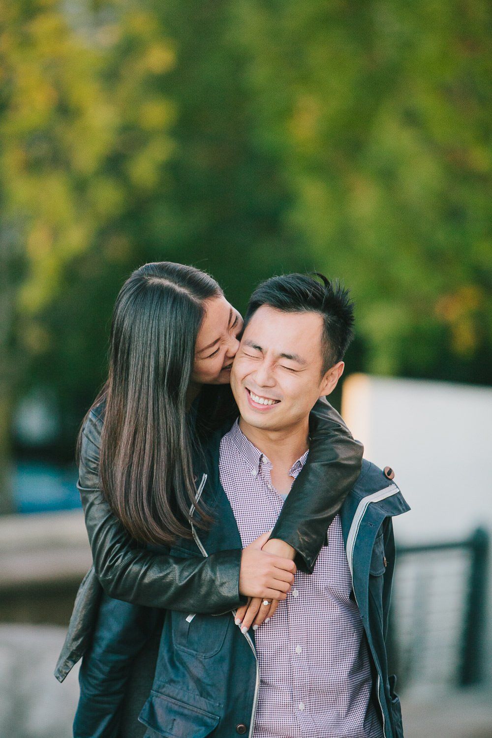 Engagement photo in the park