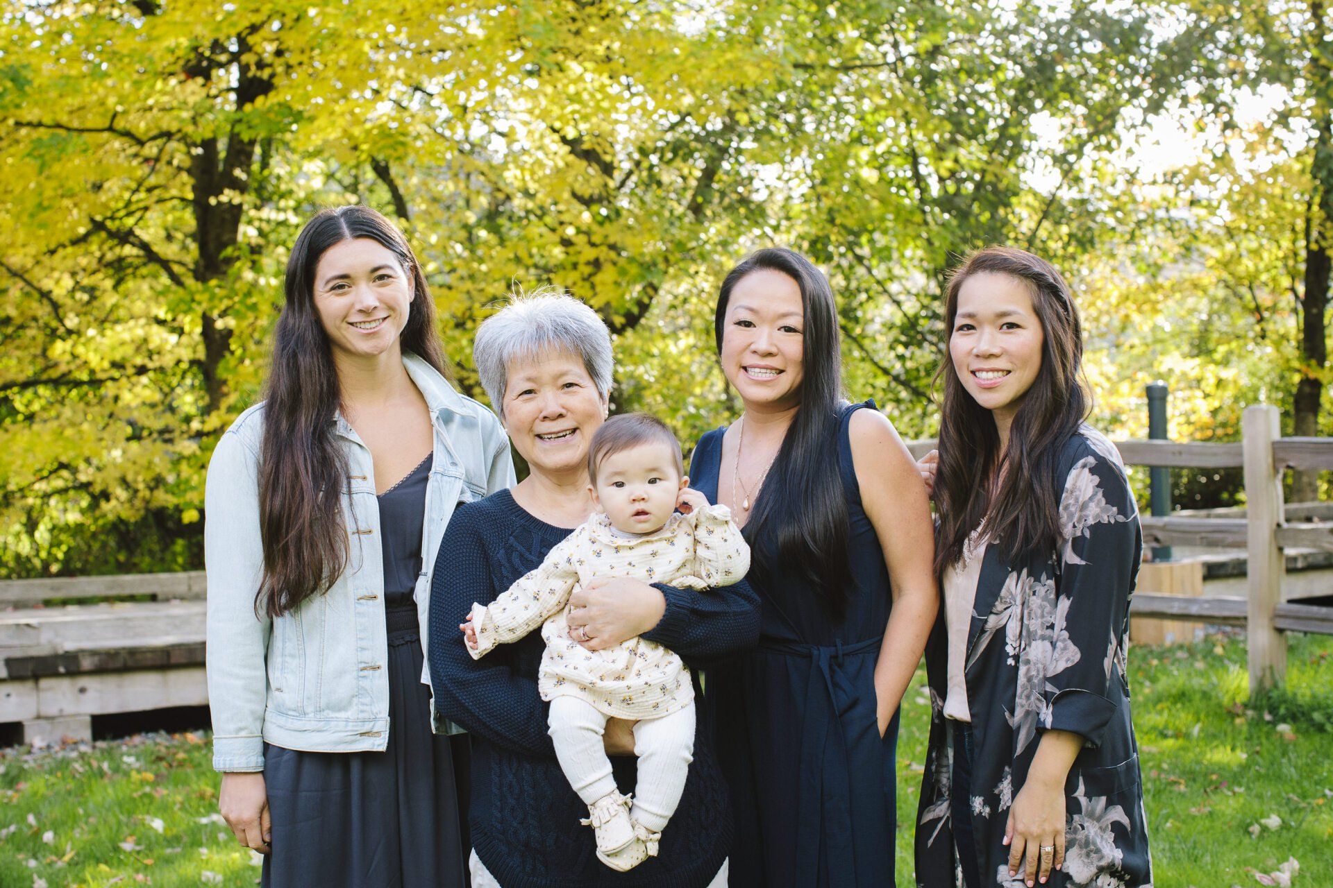 Photo of 3 generations of women in the family