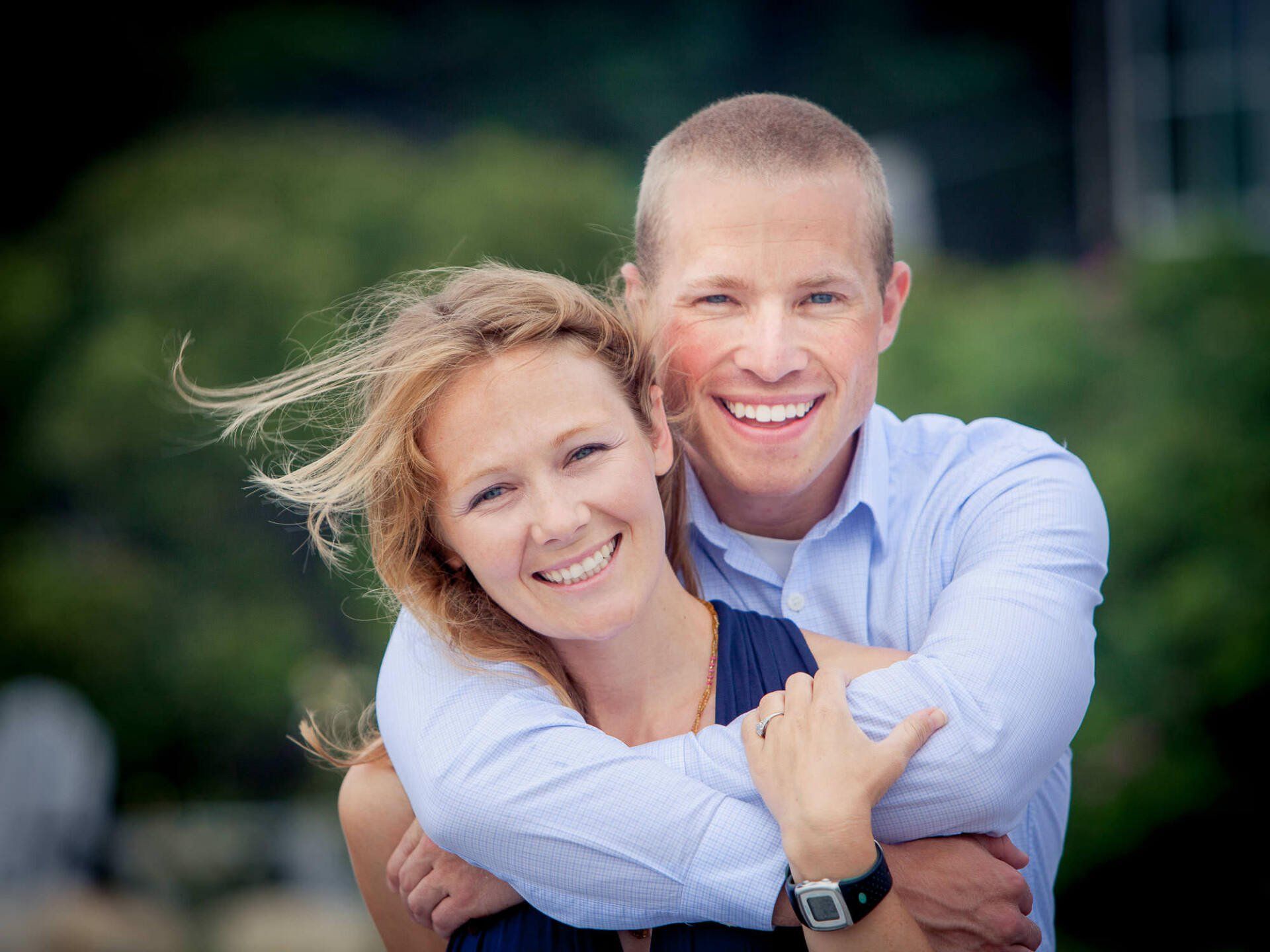 Portrait photo of a happy couple