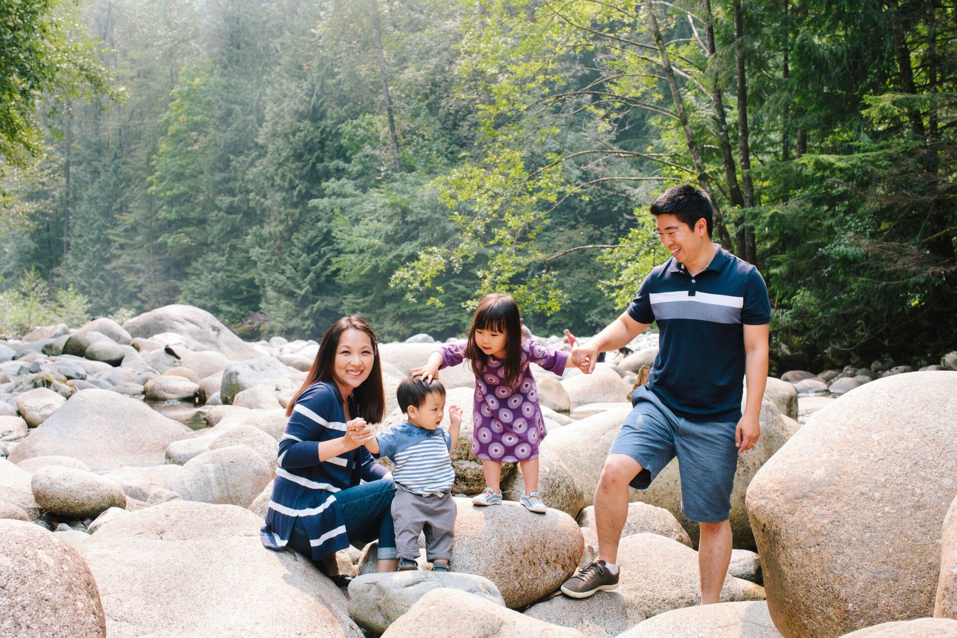 Family photo of kids with their parents