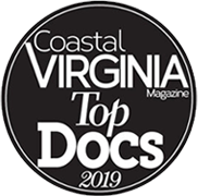 A logo for Coastal Virginia Top Docs 2019.