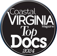 A logo for Coastal Virginia Top Docs 2024.