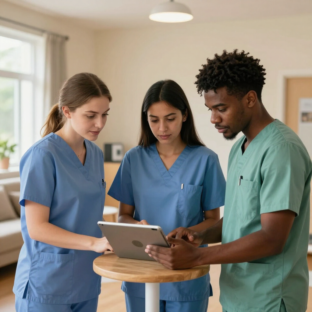 assisted living staff tablet technology