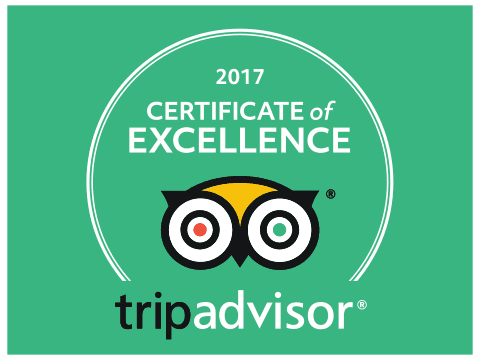 2017 TripAdvisor Certificate of Excellence Award