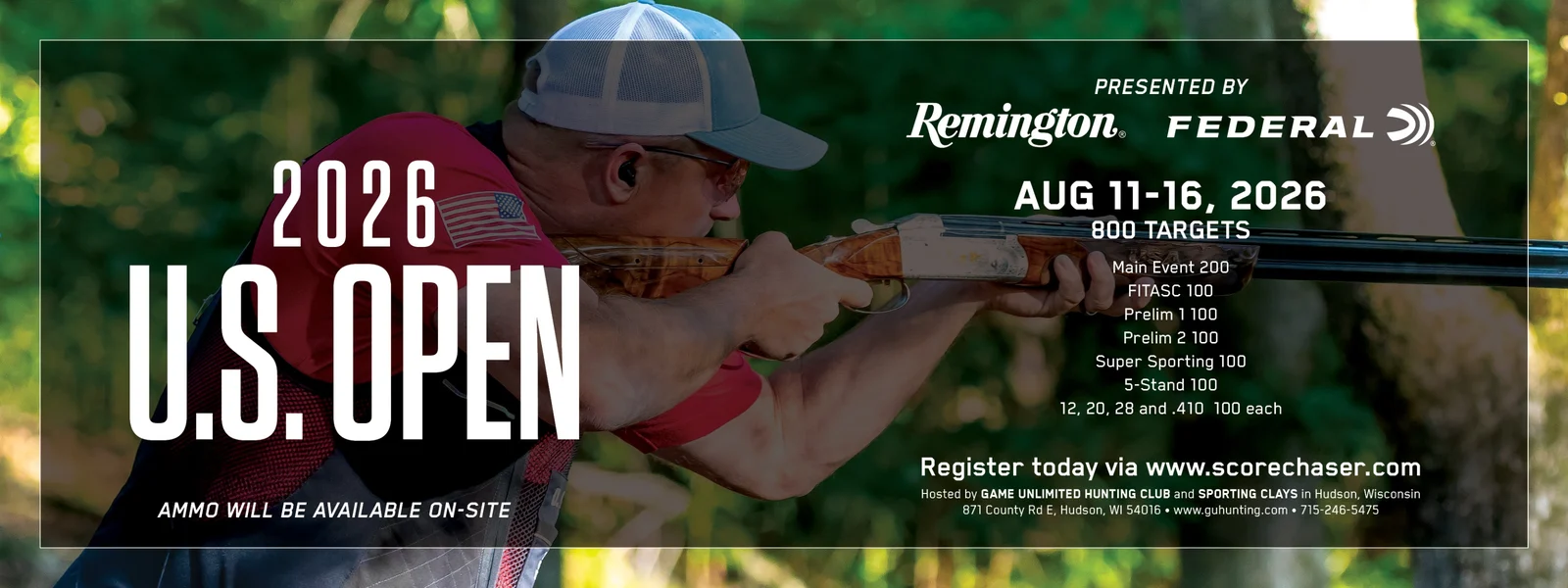 Games Unlimited - 2026 US Open Clay Tournament Games Unlimited - 2026 US Open Clay Tournament