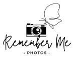 The logo for remember me photos shows a camera and a butterfly.