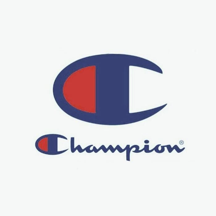Champion logo: a blue oval with a red and white 