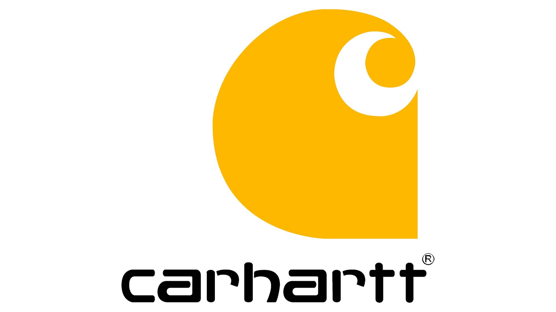 Yellow and white Carhartt logo. Black 