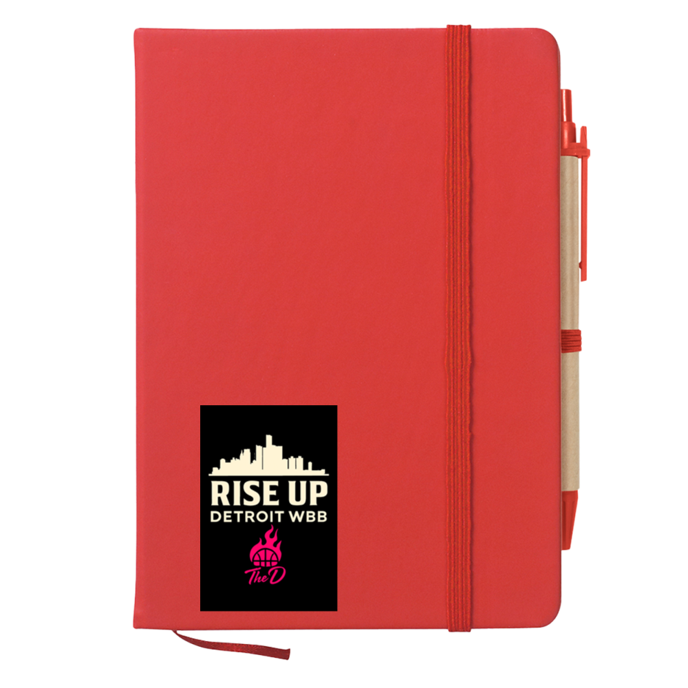 Red notebook with