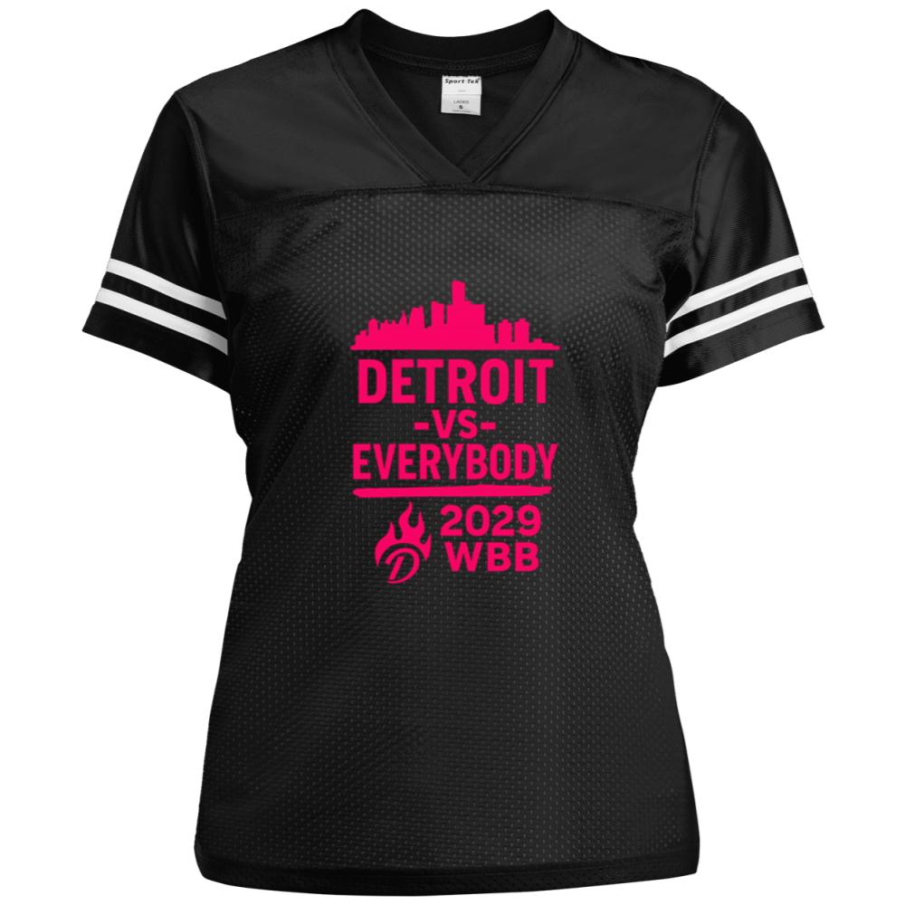 Black jersey with pink