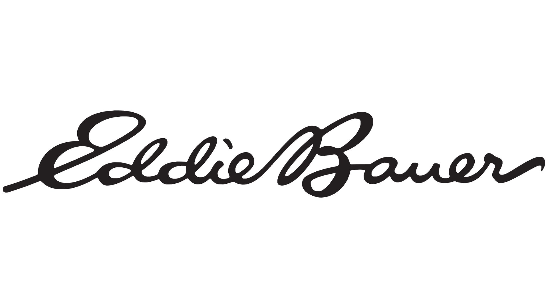 Eddie Bauer logo in black script.