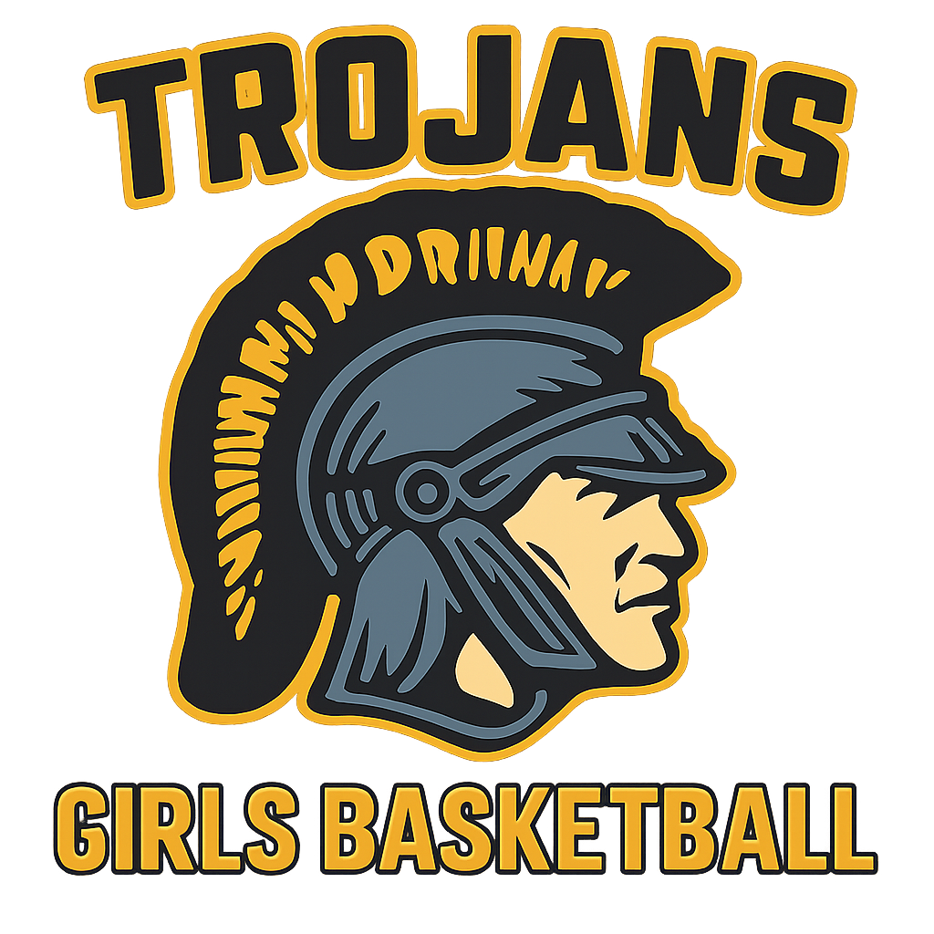 Trojan helmet mascot with 