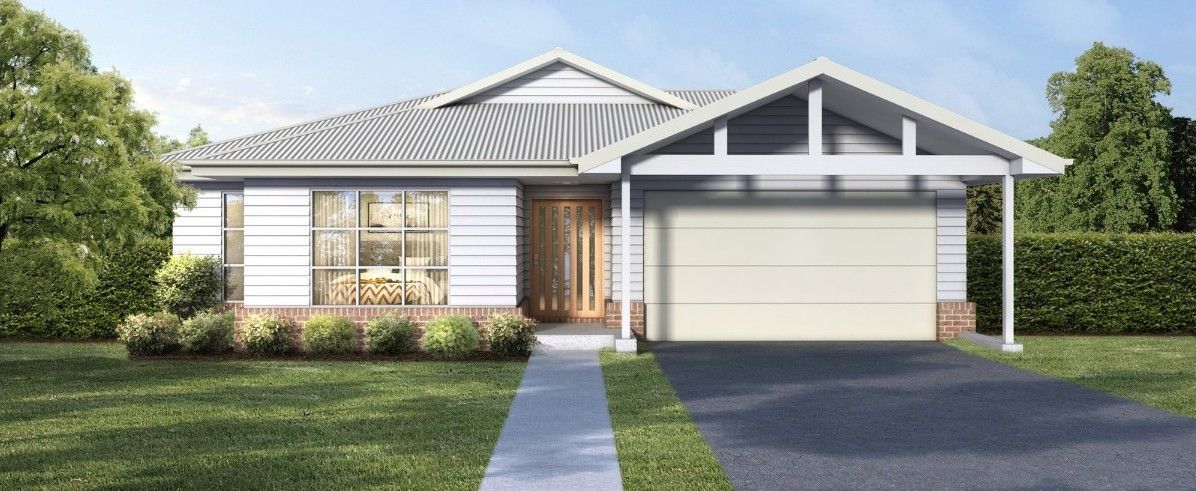 A Modern Single-Story House with A Driveway, Garage, and A Lush Green Lawn — Hunter Home Services in Maitland, NSW