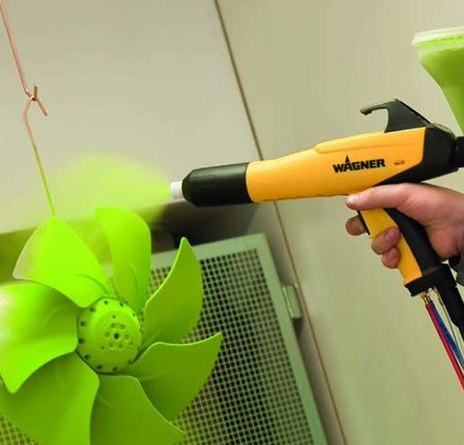 Spraying on The Fan — Leisure Coast Powder Coaters in Unanderra, NSW