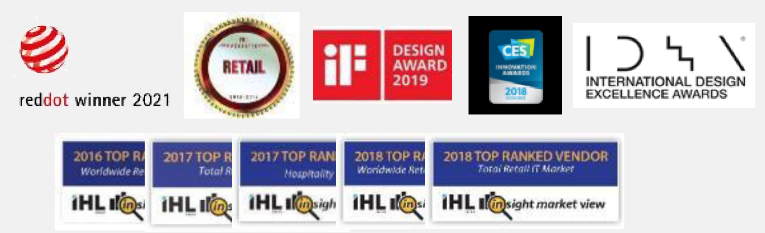 Sistemes de punt de venda HP Engage a Andorra de la mà d'OFI3: Guanyadors del Red Dot 2021, Retail, Premi iF Design 2019, CES 2019, Premi IDSA, Premis IHL als millors proveïdors.