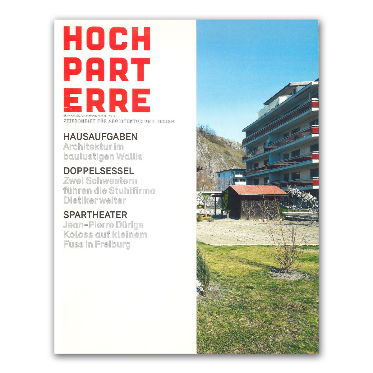 Copertina della rivista: testo in rosso, titolo 