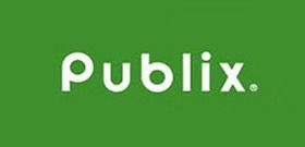 Publix logo on a green background.
