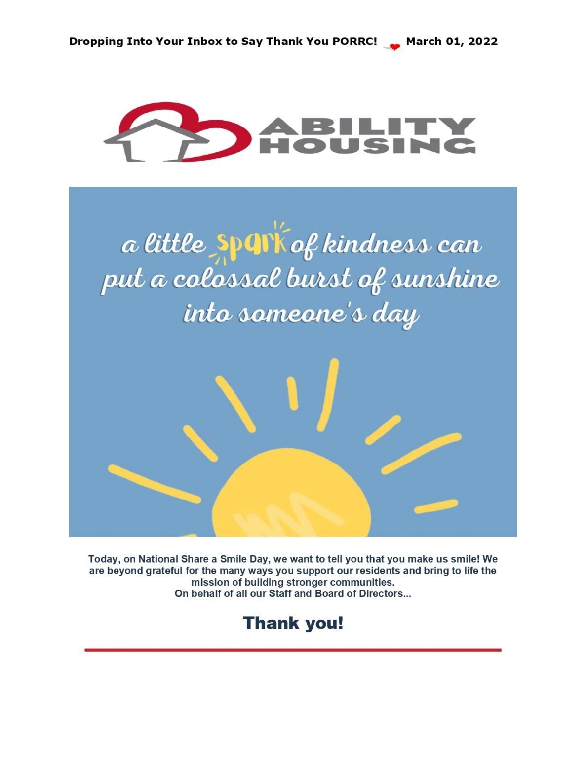 Logo for Ability Housing with text 