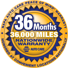 NAPA 36 Months 36,000 Miles Nationwide Warranty | Redhawk Auto Service