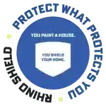 A rhino shield logo that says `` protect what protects you ''.