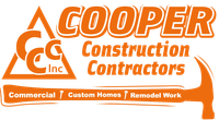 Orange logo: Cooper Construction, Inc. with stylized 